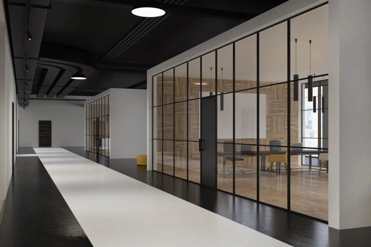 Office space hallway and ceiling painting