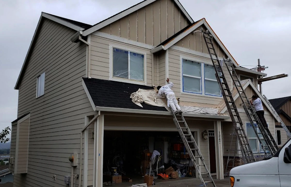 Property protection during exterior painting preparation