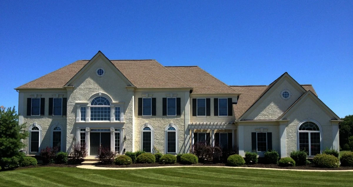 Home exterior with newly painted siding